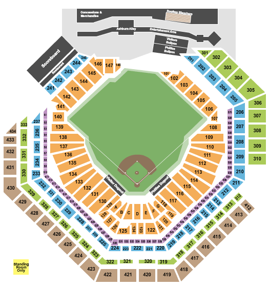 Citizens Bank Park Phillies Seating Chart